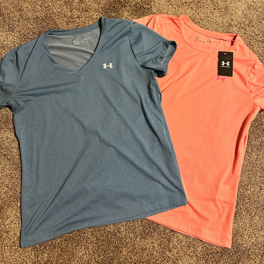 New Women’s Under Armour Shirts. Large